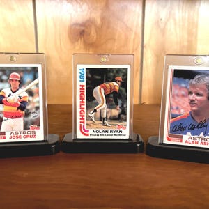 Espositore di figurine da baseball degli Astros: le leggende degli anni '80 Cruz, Ryan, Ashby: un regalo unico per papà, per la famiglia dei tifosi, per l'ufficio o per il compleanno.