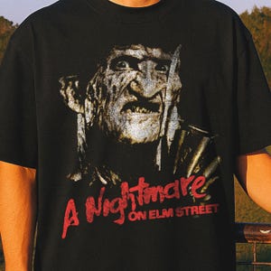 Freddy Krueger TShirt – Vintage Nightmare on Elm Street Tee, Retro Horror Movie Shirt, 80s Slasher Graphic, Cult Horror Merch, Bootleg Shirt