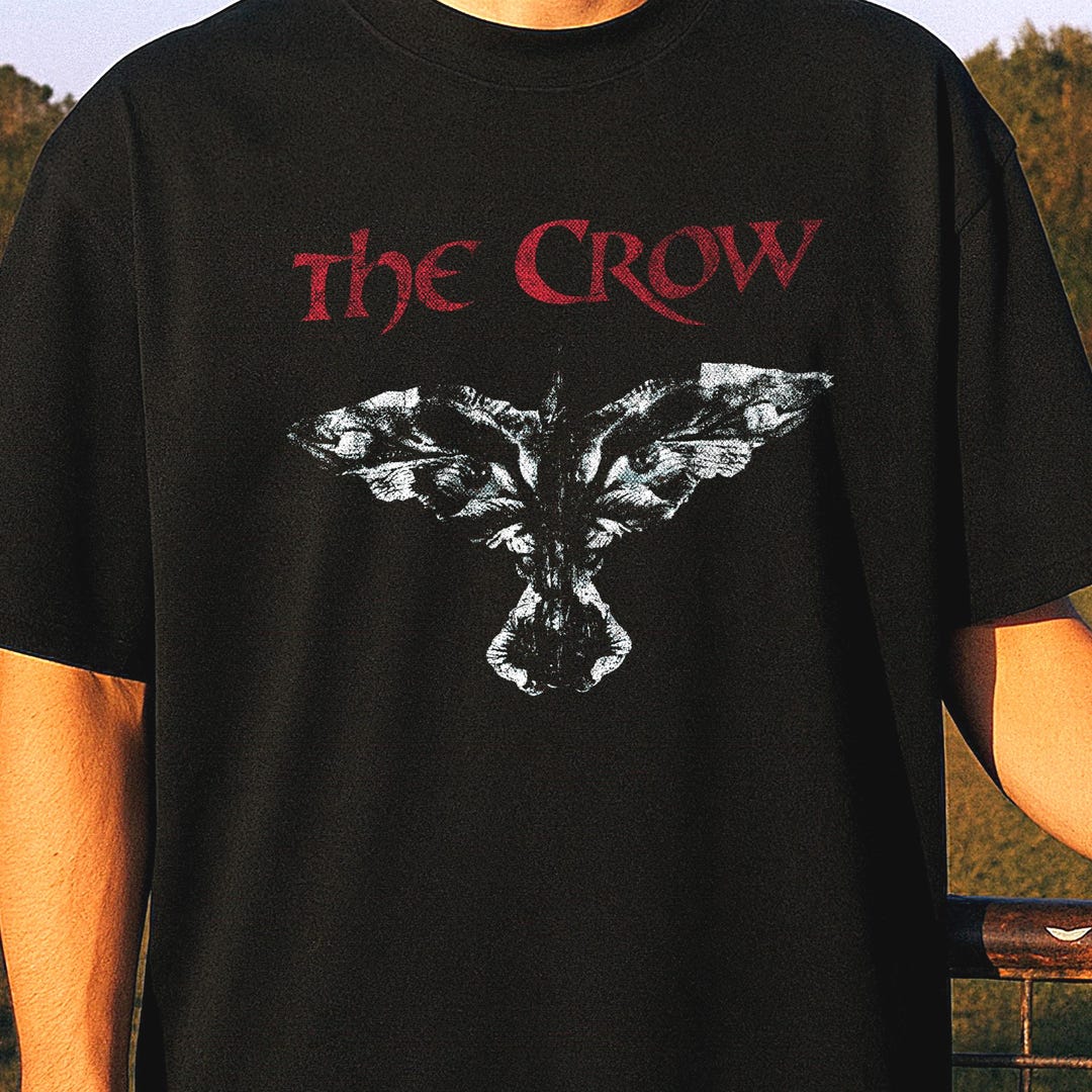 Crow Merch The Crow 1994 Logo Tshirt, Vintage Eric Draven Graphic Tee, Brandon Lee ...