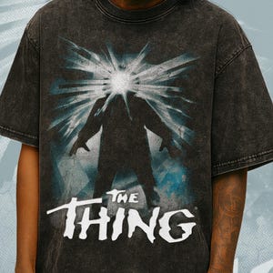 The Thing T-Shirt Vintage Horror Movie Tee, John Carpenter Acid Wash Streetwear, 80s Retro Film Shirt, Cult Classic Graphic Tshirt Movie Tee