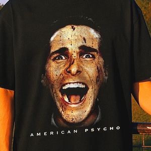 American Psycho Shirt – Patrick Bateman TShirt, Christian Bale Horror Movie Tee, Vintage Bootleg Graphic, Cult Film Merch, Classic Film Fan