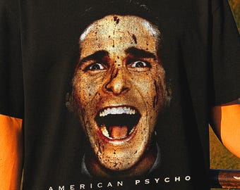 American Psycho Shirt – Patrick Bateman TShirt, Christian Bale Horror Movie Tee, Vintage Bootleg Graphic, Cult Film Merch, Classic Film Fan