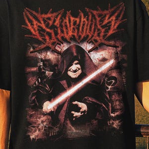Darth Sidious Star Wars Shirt – Emperor Palpatine Graphic Tee, Revenge of the Sith Top, Vintage Style Unisex Black Streetwear T-Shirt, ROTJ