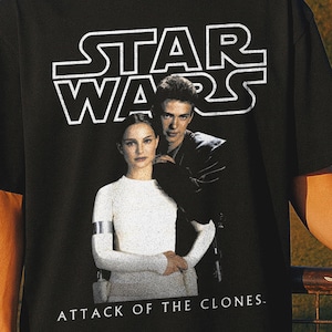 Anakin Padme Star Wars Shirt – Attack of the Clones T-Shirt – Prequel Trilogy Tee – Anakin Skywalker Padme Graphic Vintage Bootleg