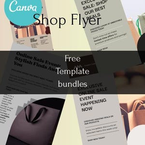 Business Flyer Bundle Canva Template, Editable Printable Services, Small Business Templates, One Page Marketing Flyer, Canva Flyer Design