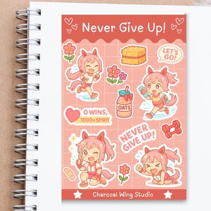 Haru Urara Chibi Sticker Sheet: Kawaii Anime Fitness Decor
