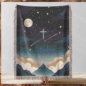 Celestial Woven Blanket - Constellations and Cosmic Themes - Perfect for Stargazers, Gifts for Space Lovers, Cozy Home Decor, [...]