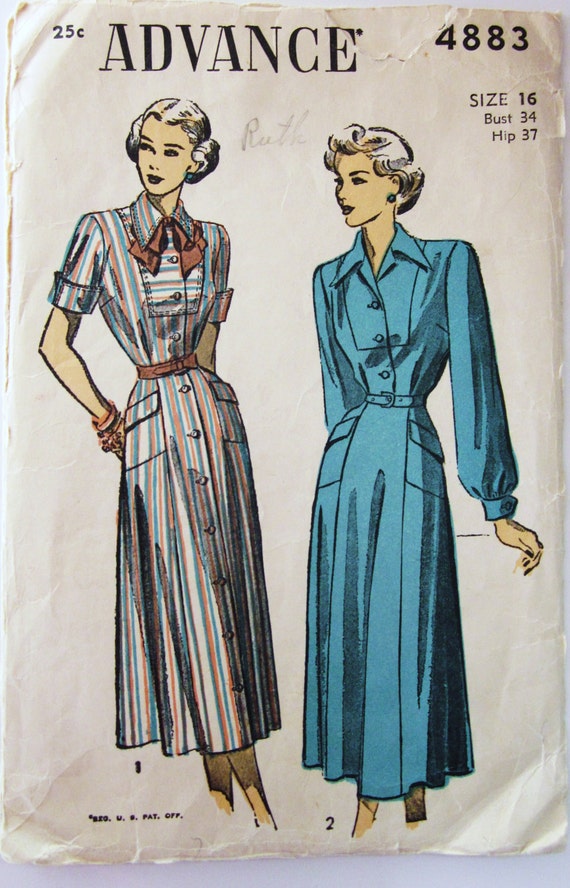 40s shirt dress