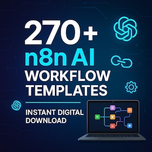 N8N AI Automation Workflow Templates | No‑Code Blueprints Digital Download | Social Media, website autopilot | Instant Delivery