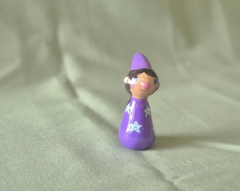 Gnome Handpainted Folkart Dollhouse Figurine: Handmade Collectible Toy