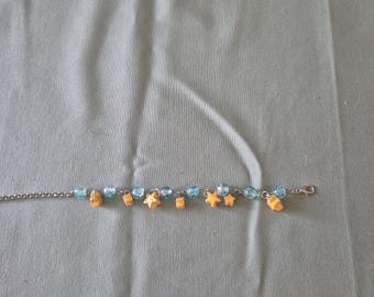 Star Blue Adjustable Bracelet Silver Chain Celestial Fairycore Jewelry