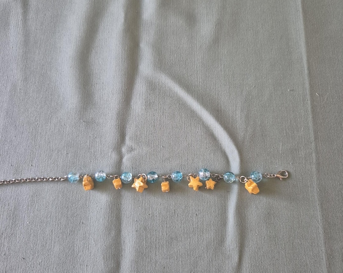 Star Blue Adjustable Bracelet Silver Chain Celestial Fairycore Jewelry