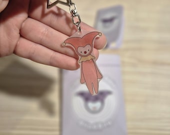 Mystery Clown Charm, Blind Bag 10cm Plastic Transparent Keychain