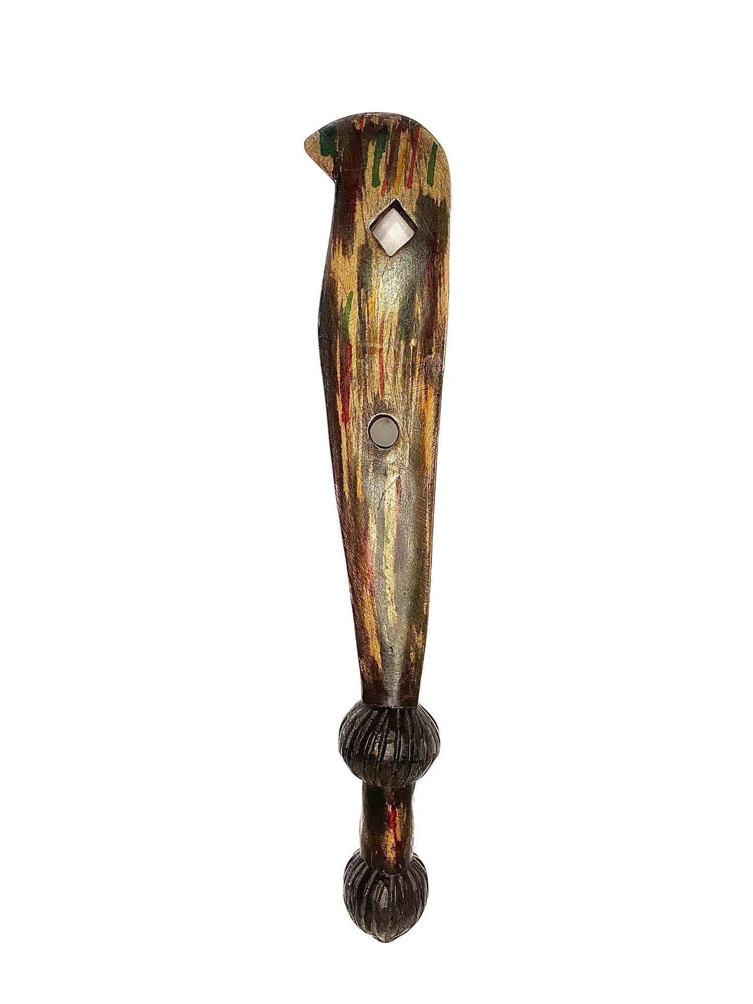 African Royal Staff,Ghana Tribal Scepter,Hand Carved Wood Wall Art,Star Symbol Decor,Folk Art Ceremony Stick,Ethnic Wall Hanging,Boho -353