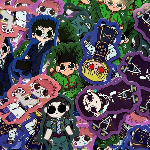 Hunter x Hunter Stickers [Set 8] Includes: Gon, Killia, Chrollo, Hisoka, Kurapika, Leorio