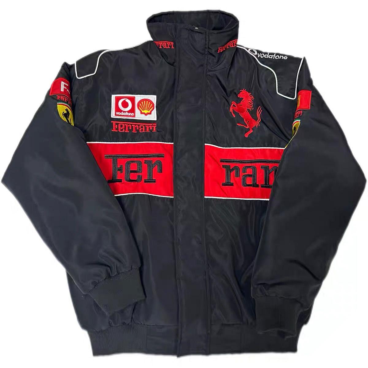FerrariレーシングジャケットLユニセックス フェラーリ Ferrari レーシングジャケット XL XXL ブラックver