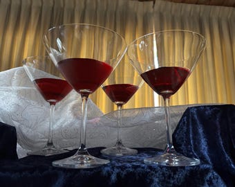 Copas de martini de cristal estilo boho