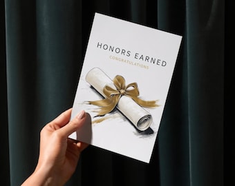 Graduierung Einladung Vorlage | Abitur oder College-Abschluss-Party einladen | Bearbeitbares Canva Design | Klasse von 2025 Printable Download