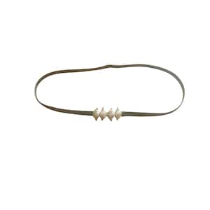 Rare Vintage women’s adjustable belt with brass seashell buckle closure.
