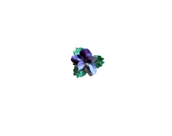 Vintage Royal Adderly Bone China Purple floral pansy Brooch. Handmade in England.