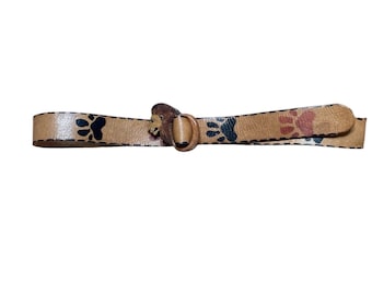 Vintage Chicos Brown Leather African Safari Animal Belt - Etsy display picture 2