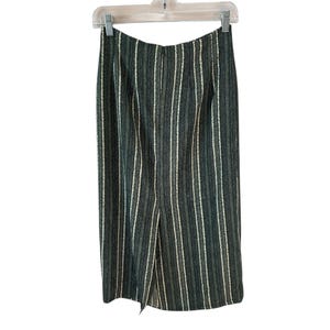 Vintage hunter  Green  Stripe midi  Skirt
