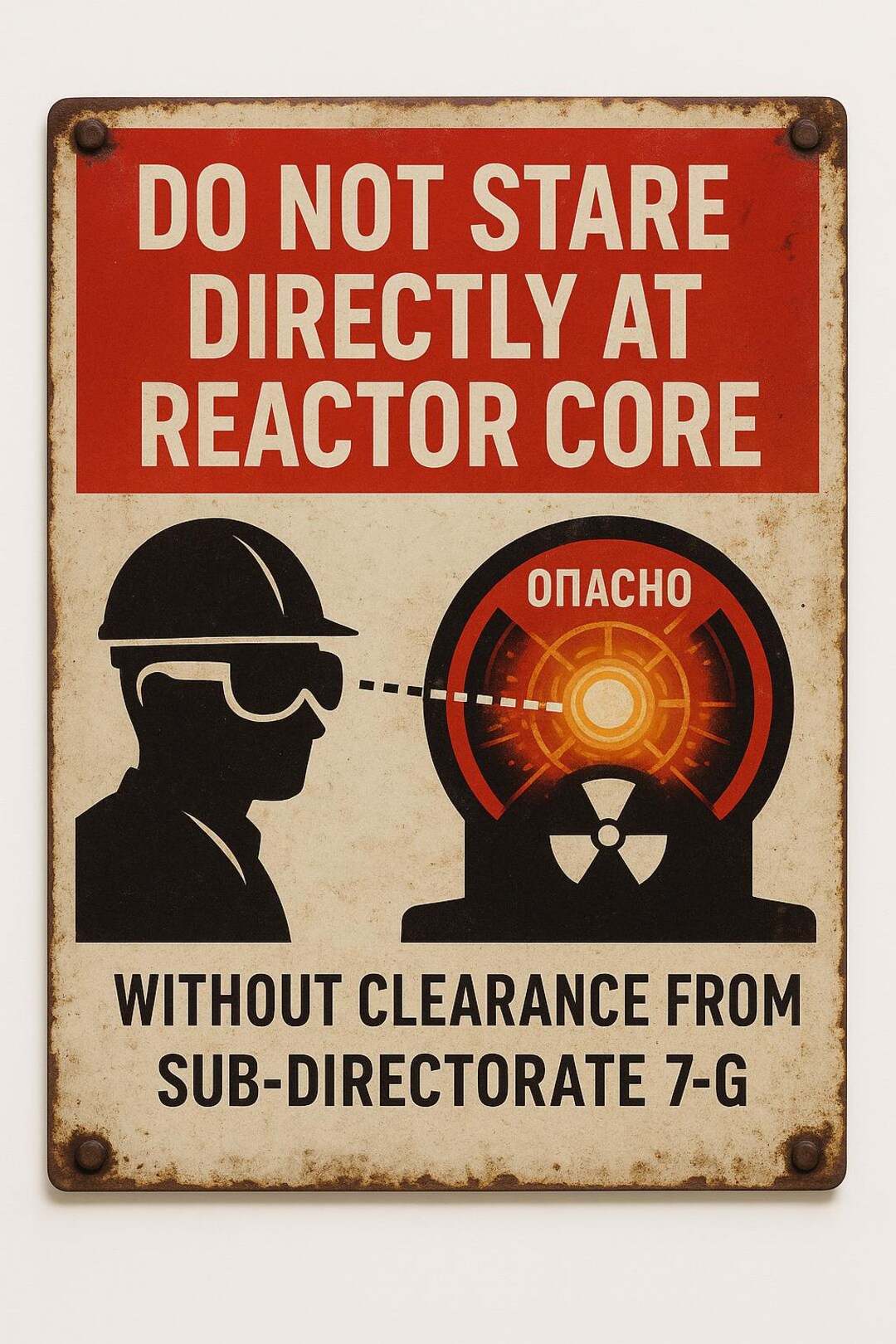 REACTOR CORE – Radiation Hazard Sign (digital Download, 2x3 Ft) - Etsy