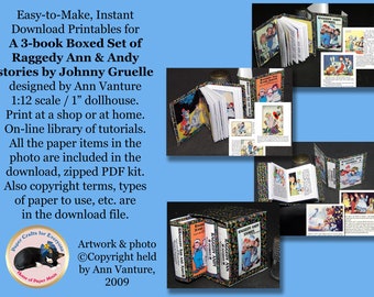 bookb2  Raggedy Ann and Andy Boxed 3-Books Set for 1:12 scale