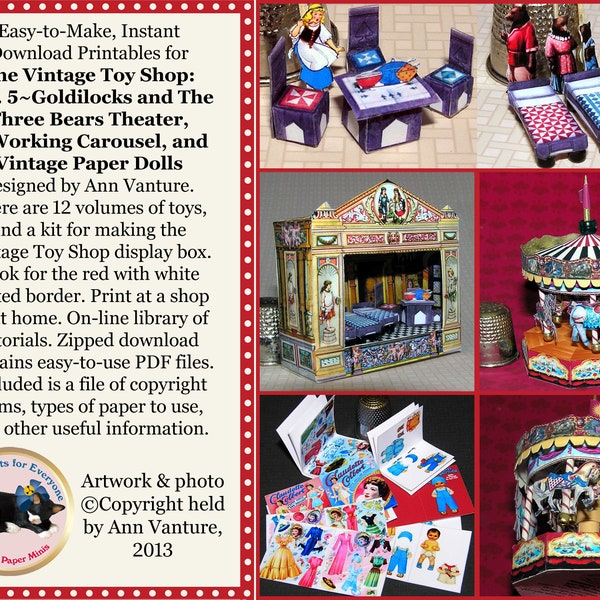 bookvts5 Vintage Toy Shop, Vol. 5 for 1:12 dollhouse scale