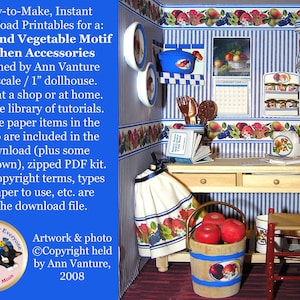 book11 Fruit and Vegetable Motif Kitchen 1:12 scale