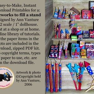 book3 The Fireworks For A Stand 1:12 Scale