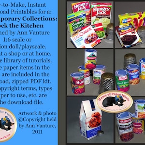 bookfdcc9 Contemporary Collections, Stock the Kitchen for 1:6 scale Fashion Doll Play Scale