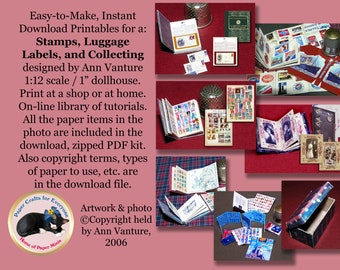 bookb1 Stamps, Labels and Albums for 1:12 scale