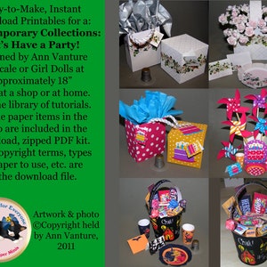 gd11cc It’s a Party! Digital Kit for 1:3 scale / 18&quot; doll approximate