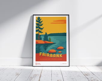 Fairbank Ontario Park Poster: Retro 1960s Travel Print