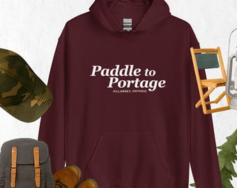 Killarney Paddle to Portage Hoodie – a heavyweight staple made for campfires and trails.