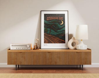 Sturgeon Bay Retro Travel Poster: Mid-Century Ontario Park Art Print