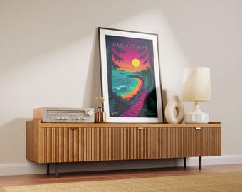 Pacific Rim Travel Poster – Retro Canadian West Art Print