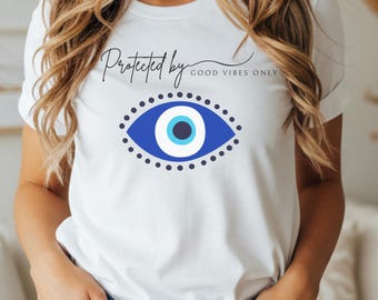 Evil Eye Graphic Tee: Good Vibes Protection Symbol Shirt