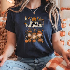 Potterhead Halloween T-Shirt, Chibi Wizards Trick or Treat Tee