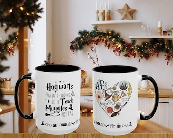 Taza mágica de café, regalo para profesor mago, taza encantada para el aula, taza mágica de café de 325 ml y 445 ml