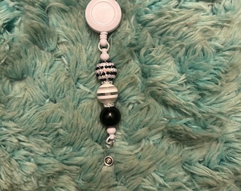 Black and white Badge Reel