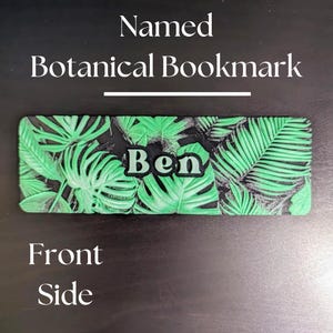 Personalized Monstera Leaf Bookmark: 3D Printed Bookish Gift