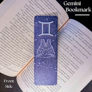Zwillinge Sternzeichen Lesezeichen: 3D gedrucktes Astrologie Geschenk