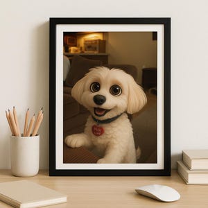 Custom Pixar Style Picture from Photo | Digital Download | Cartoon Portrait Gift