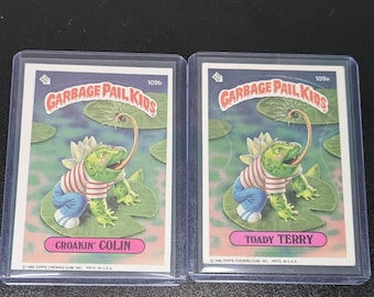 Eight 1986-1987 Vintage Topps Garbage Pail Kids Sticker Cards
