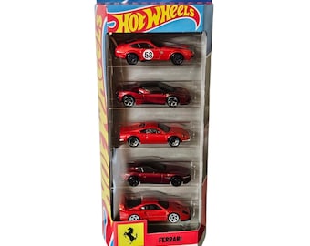 Hot Wheels Ferrari 1:64 Scale Die-Cast Set Featuring Iconic Classic and Modern Racing Cars Collectible Models