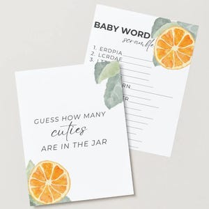 A Little Cutie Is On The Way - Baby Shower Game Bundle