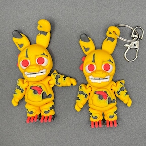 3D Printed Springtrap Keychain: Five Nights at Freddy&#39;s Fidget Toy