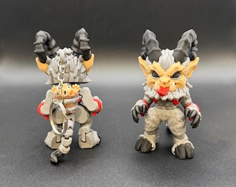 Krampus Figure or Keychain | 3.5 Inch Krampus | 3D Printed Krampus | Holiday Monster Decor | Dark Fantasy Gift